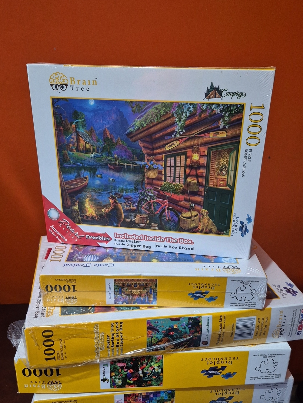 1000-Piece Camping Cabin Puzzle – Multi-Color Scenic Challenge